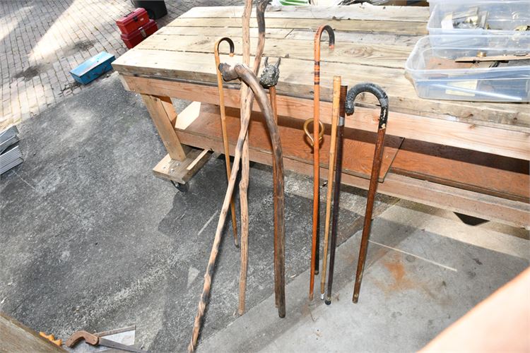 Group Lot of Walking Sticks