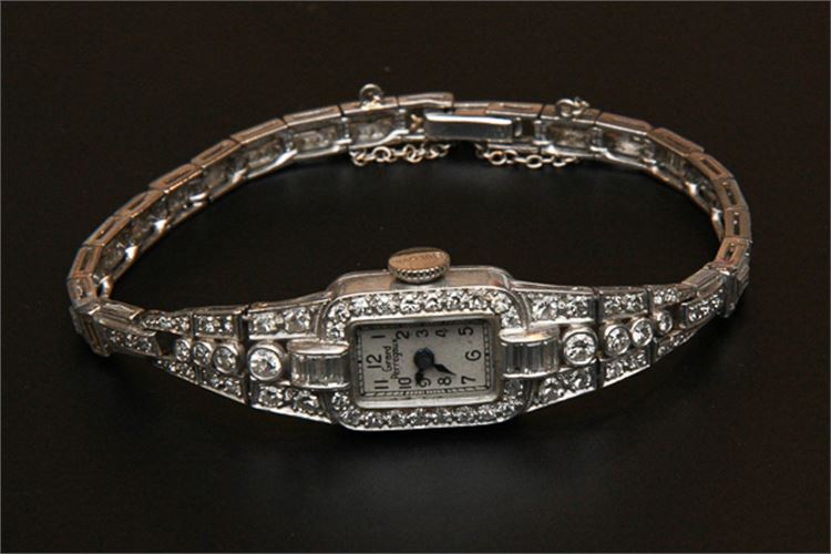 Girard Perregaux Lady's  Deco Diamond Wrist Watch