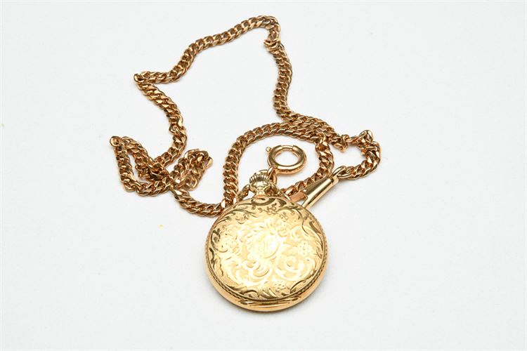 Armex Gold pocket watch with gold filled chain