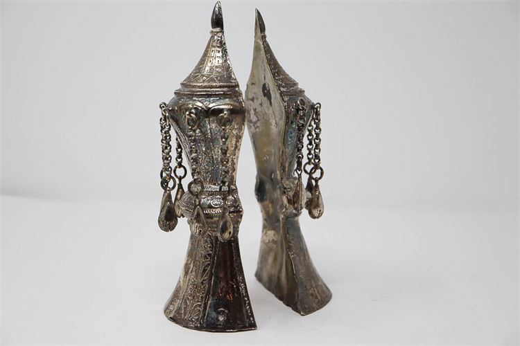 Pair of Silver Torah Finials