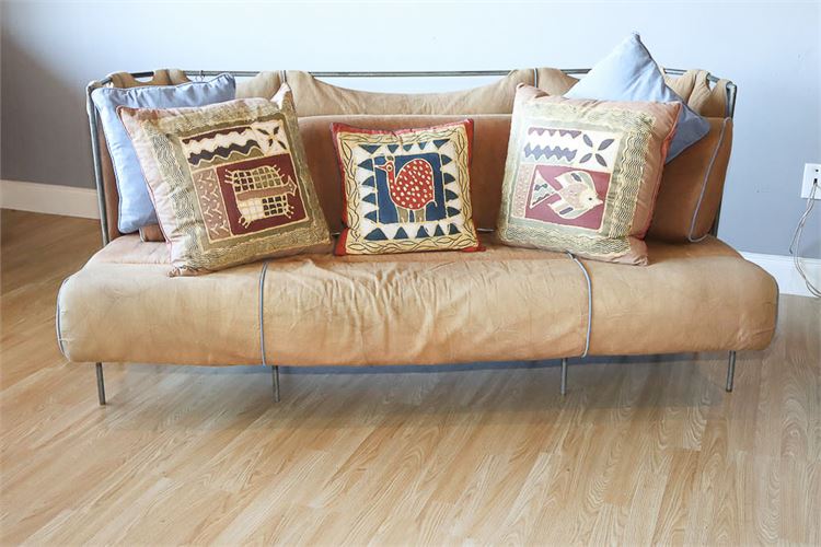 Contemporary Metal Frame Decorator Sofa