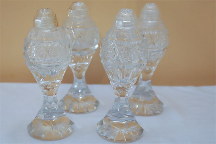 Set of Four (4) American Cut Crystal Master Salts