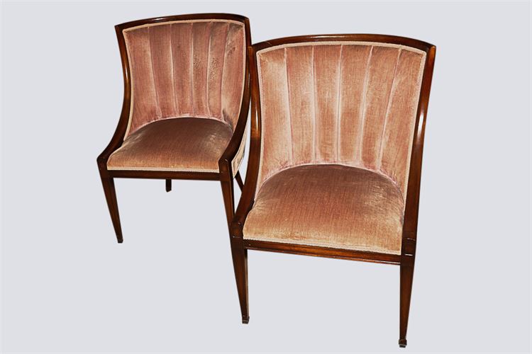 Pair Regency Style Barrel Back Chairs