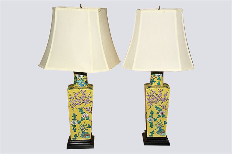 Pair Chinese Porcelain Lamps