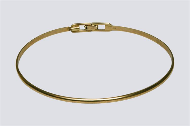 Gold Band Choker Necklace.