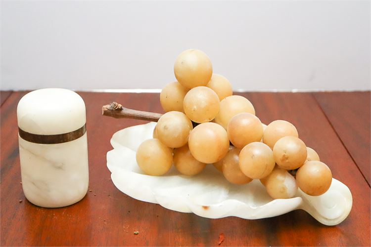 Lot of Three (3) Decorative Alabaster Items