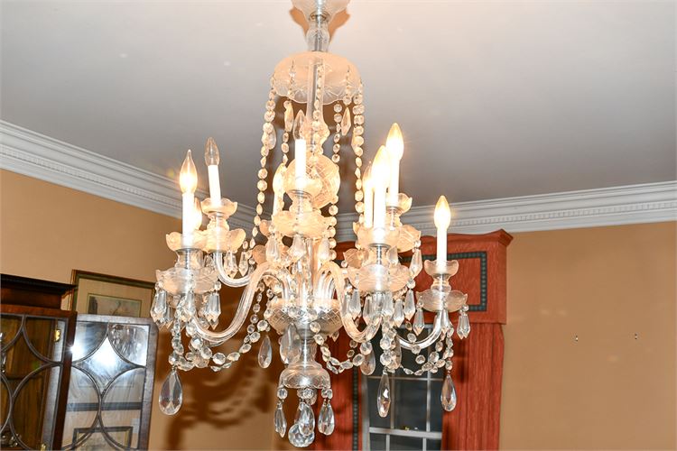 Georgian Style Cut Glass Chandelier