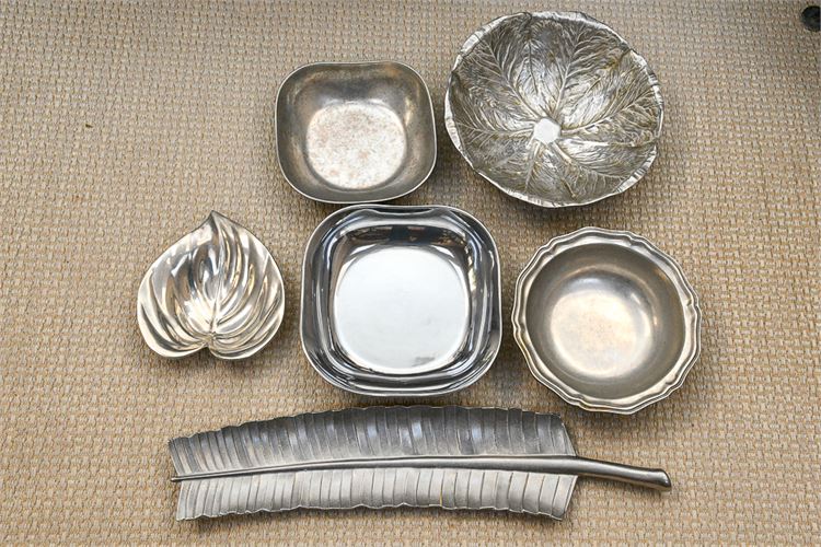 Group Lot of Aluminum  Serving Platters