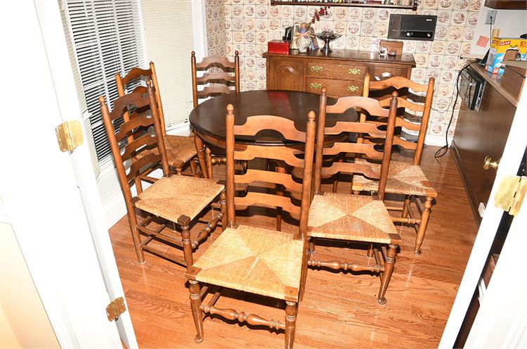 Set of 12 Ladder Black Chairs