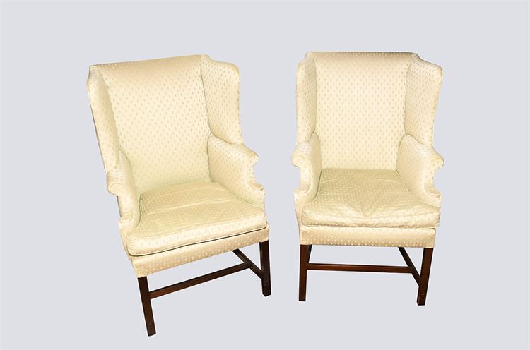 Pair Diminutive Wing Chairs