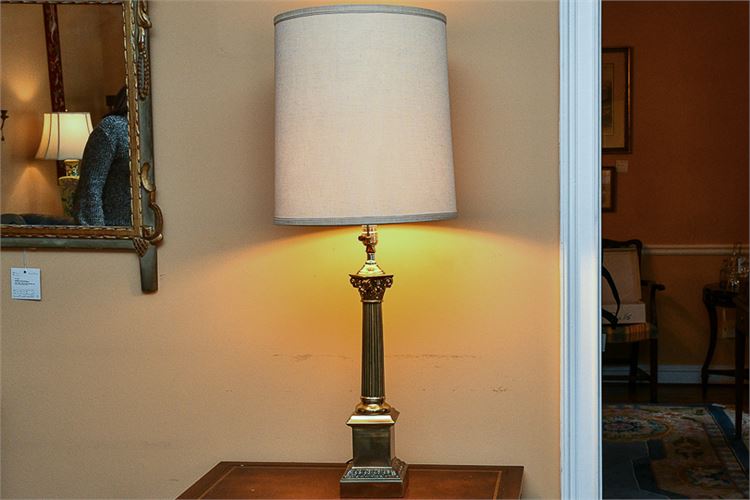 Brass Column Lamp