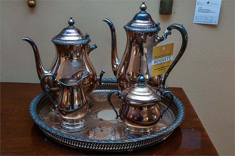 Five (5) Piece INTERNATIONAL SILVER "Camille"  Silver Plate Coffee Service