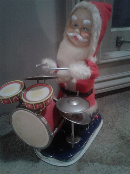 Drumming Santa Figure