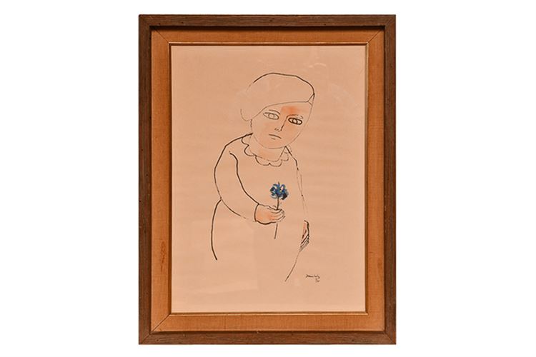 Kleinholz, Frank "Blue Flower" Lithograph