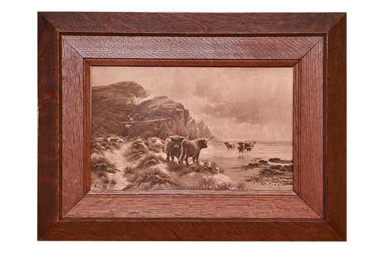 Framed Print of "Cattle on the Coast"