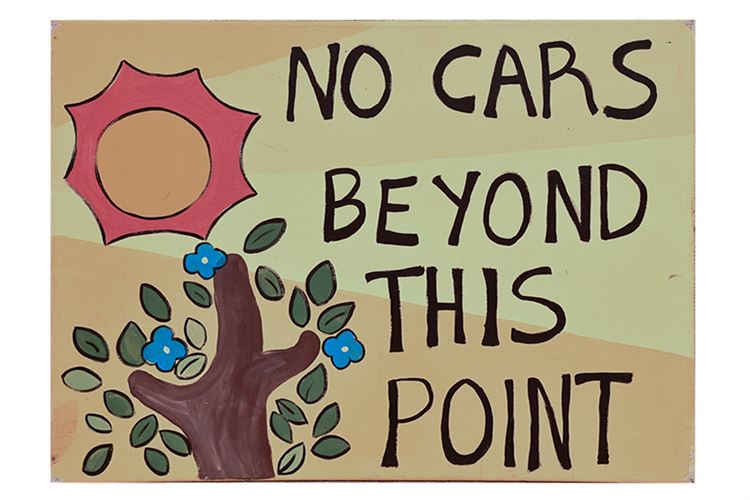 "No Cars Beyond This Point" Painting