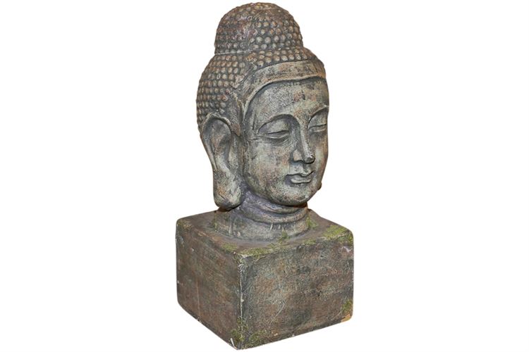 Stone Head Piece  Possibly Off Thai Temple