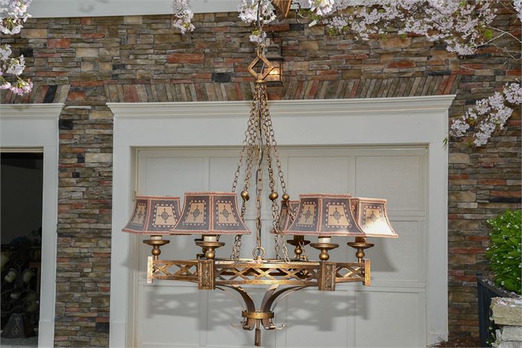 Gothic Style Wrought Iron Chandelier