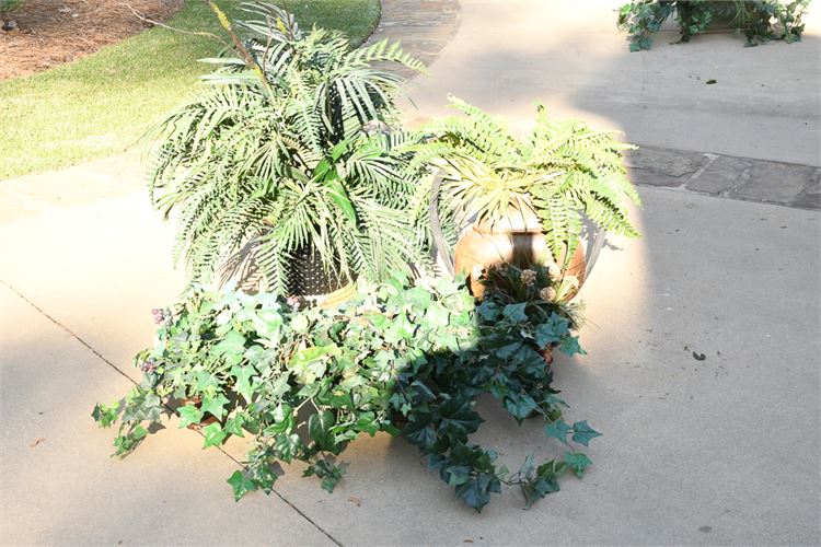 Group Lot of Artificial Plants