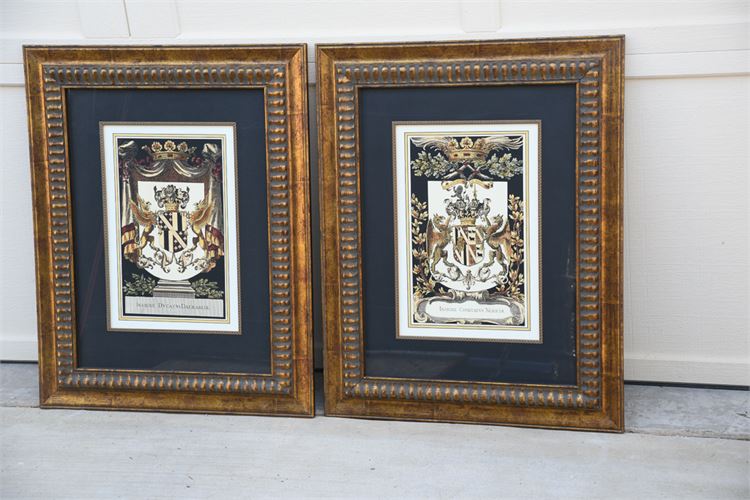 Pair of Decorative Heraldic Prints