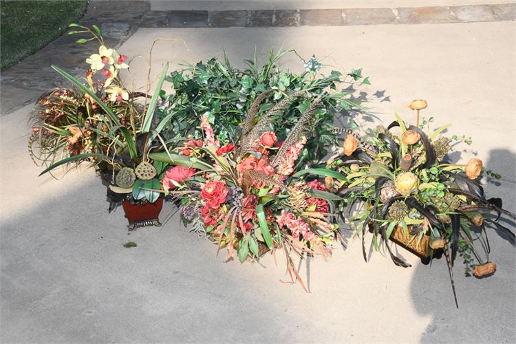 Group Lot of Artificial Plants