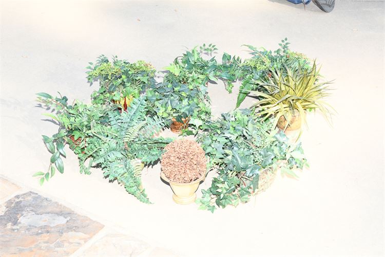 Group Lot of Artificial Plants