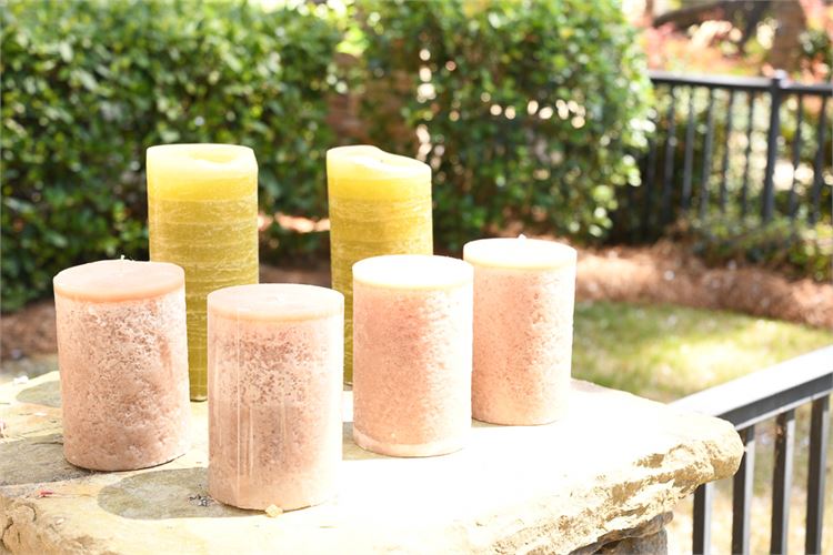 Group Lot of Large Decorative Candles