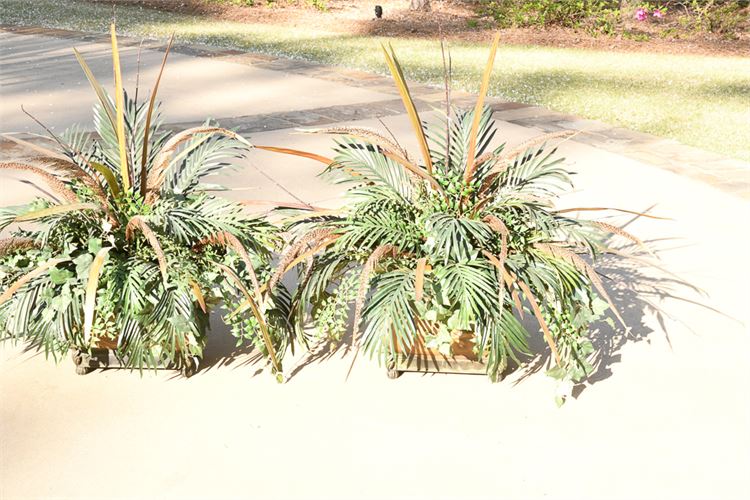 Pair of Metal Planters