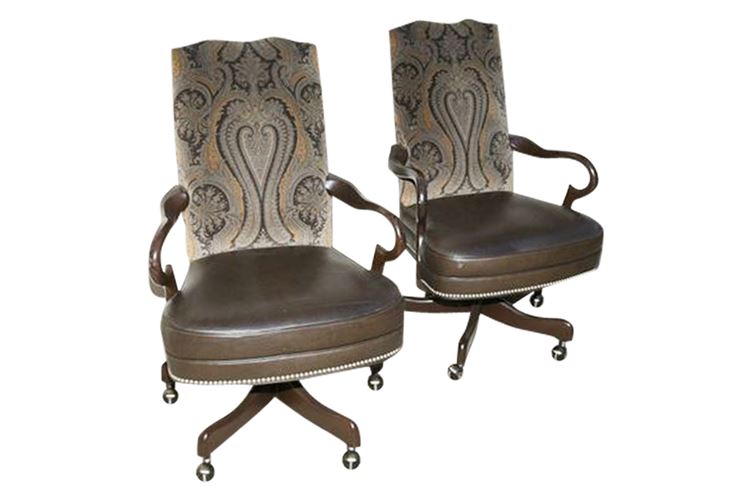 Pair of Leather Office Chairs