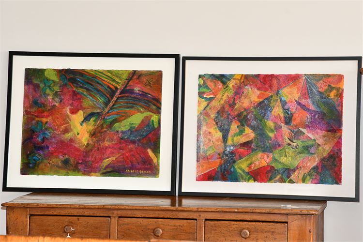 Pair of Framed Acrylics by Artis Frances Geiger (American)