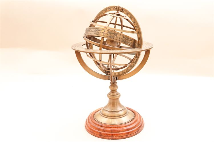 Small Brass Brass Armillary Sphere