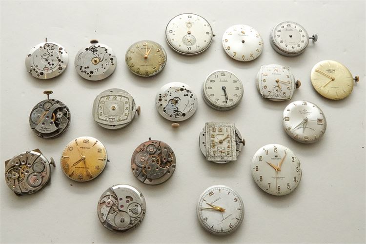 Group Lot of Twenty (20) Watch Movements