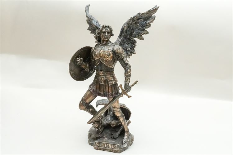 Bronzed Finish Figure of ST MICHAEL