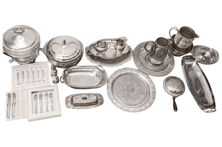 Group Lot of Silver Plate Articles