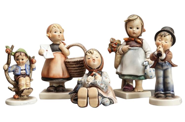 Set of German Hummel Porcelain Figurines of Children