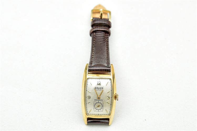 Antique Men's Gold GRUEN CURVEX Wristwatch