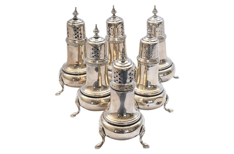 Three (3) Pairs Sterling Silver S&P Shakers