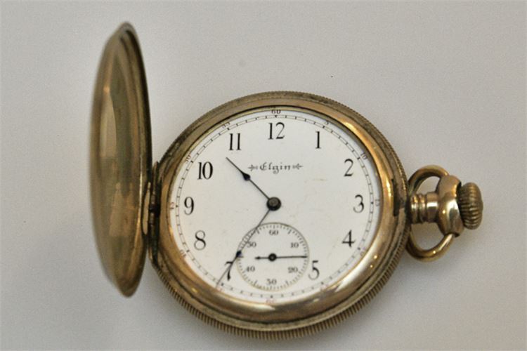 Antique ELGIN Gold Hunter Case Pocket Watch