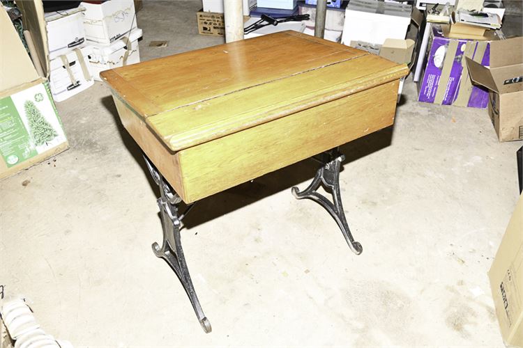 Antique Oak Children's School Desk