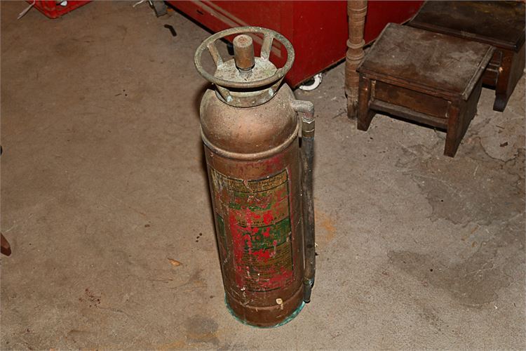 Antique Copper Fire Extinguisher