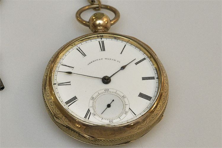 Antique WALTHAM Key Wind Gold Pocket Watch