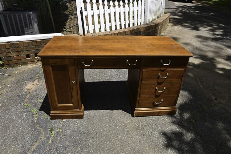 Office Desk with Built In Power Strip