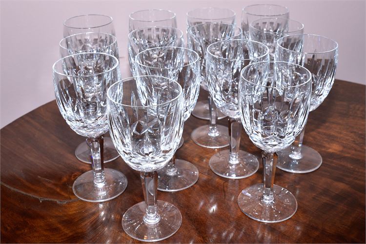 Set of (Fourteen) 14 WATERFORD "Kildare" Crystal Wine Glasses