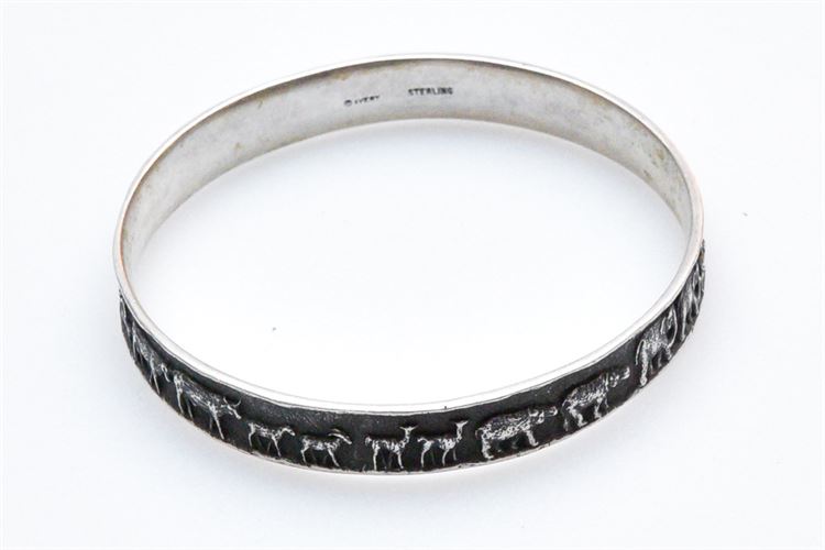 Women's Sterling Silver Bracelet w/Animal Scene by AVERY