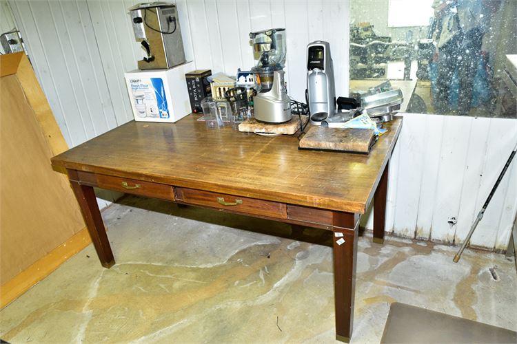 Mahogany Table w/ 2 drawers