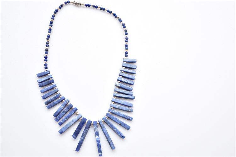 Women's Lapis Beaded Necklace