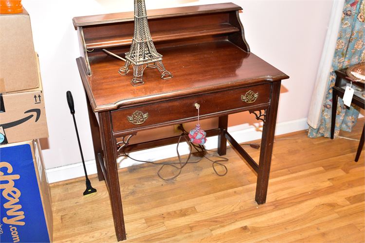 Mahogany Chippendale Style Side Desk/Secretary