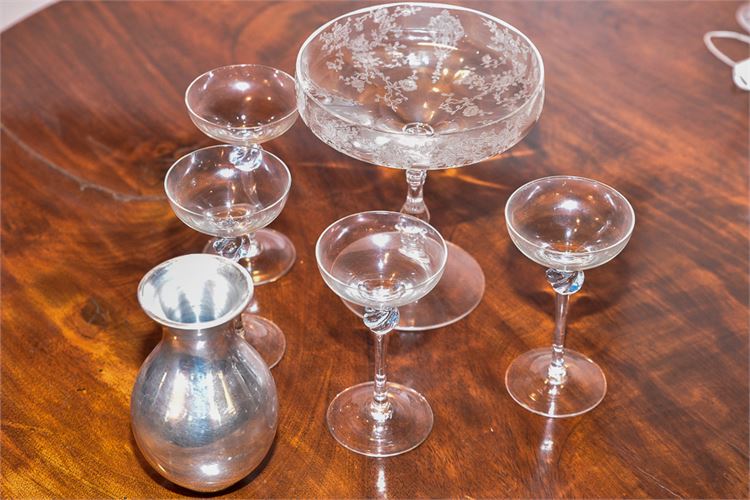 (Six) 6 Glass Serving Accessories