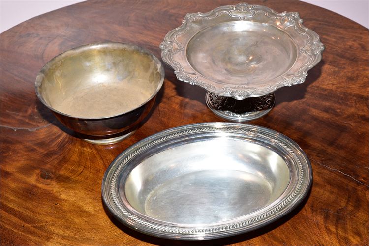 Lot of 3 (Three) Silver Plated Serving Dishes