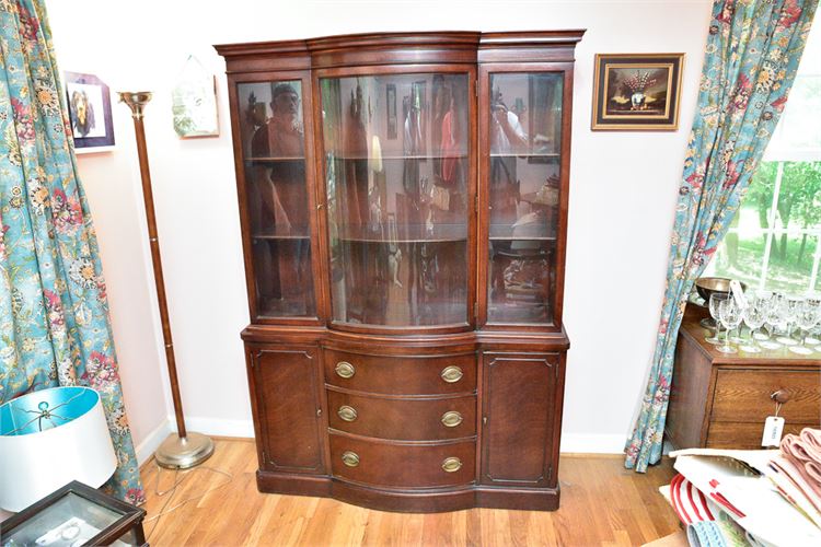 Mahogany Federal Style China Cabinet